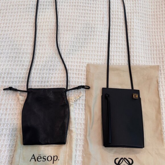 🆕 Cos CAVATELLI DRAWSTRING POUCH - LEATHER - Picture 3 of 5